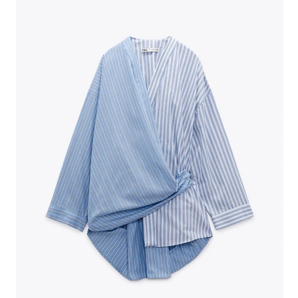 Zara POPLIN WRAP SHIRT - Picture 5 of 11